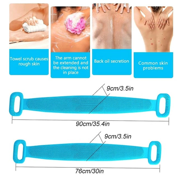 Silicone Bath Body Scrub Belt – Soft Exfoliating Brush for Men & Women Trendrove