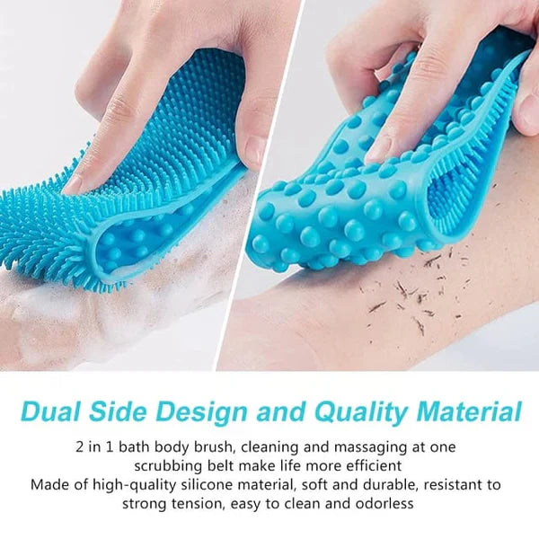 Silicone Bath Body Scrub Belt – Soft Exfoliating Brush for Men & Women Trendrove