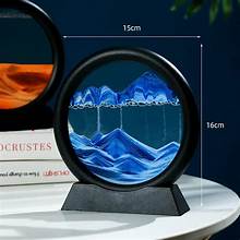 3D Hourglass Quicksand Moving Sand Art Picture Round Glass Deep Sea Sandscape Craft Flowing Painting Office Home Decor Gift - Trandify Fashion